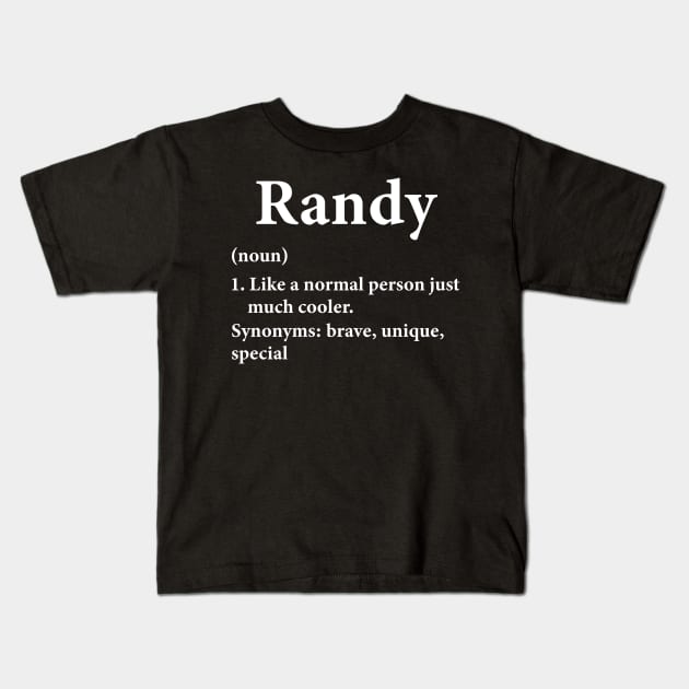 Randy Name Definition Funny Personalized Kids T-Shirt by HawaiPlus